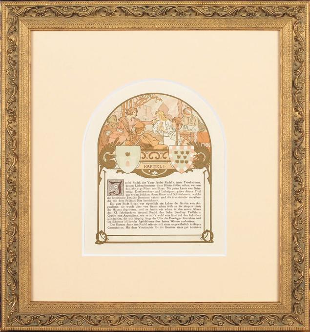 アルフォンス ミュシャ☆『トリポリの姫君イルゼ』☆リトグラフ☆本物 アルフォンス・ミュシャ ≪トリポリの姫君イルゼ≫ ミュシャがデザイン