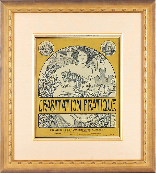 アルフォンス・ミュシャ（l'Habitation Pratique）表紙 アルフォンス・ミュシャ 「アビタシオン・プラティックの表紙
