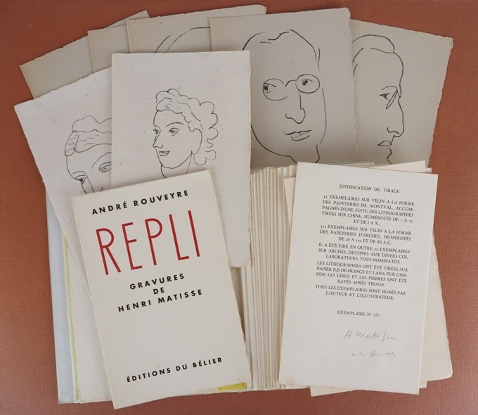 【美品】アンリ・マティス「右顔のナディア」リトグラフ 版画 絵画 抽象画 ☆アンリ マティス（HENRI MATISSE）☆リトグラフ・リトグラフポスター