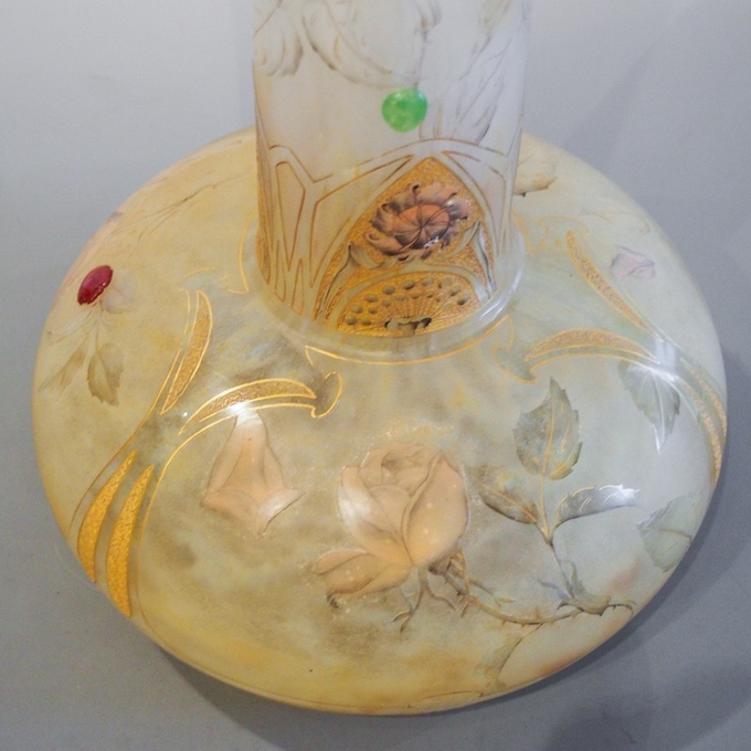 ドーム兄弟 「蝶、蜻蛉とバラ文花瓶」 | | アトリエ・ブランカ