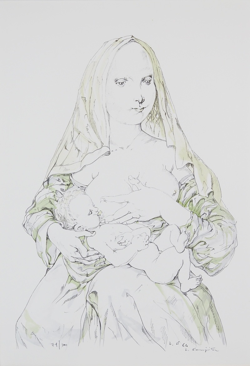 藤田嗣治 「ヴェールの母子像（乳飲み子を抱く）」 | | アトリエ・ブランカ