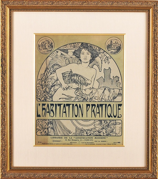 アルフォンス・ミュシャ（l'Habitation Pratique）表紙 アルフォンス・ミュシャ 「アビタシオン・プラティックの表紙