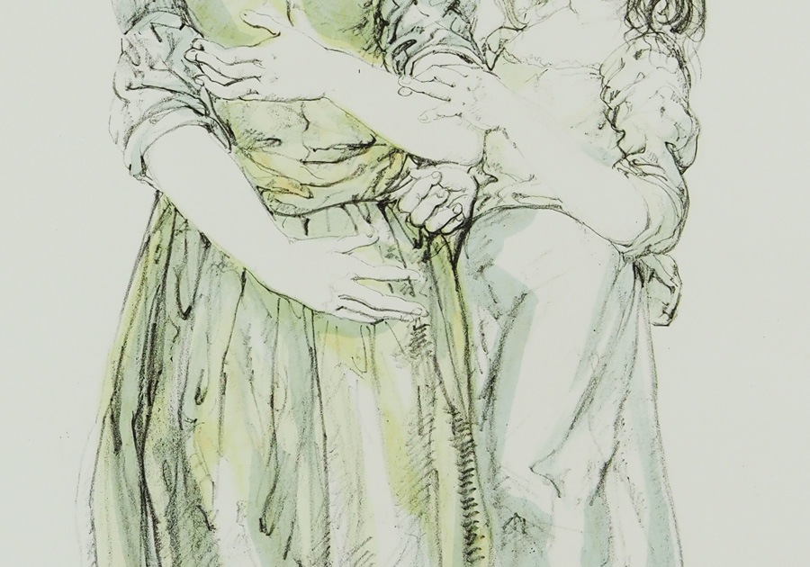 藤田嗣治、【 赤いコルサージュの二人の姉妹】、希少な限定額装用画集画 藤田嗣治 「姉妹」 | | アトリエ・ブランカ