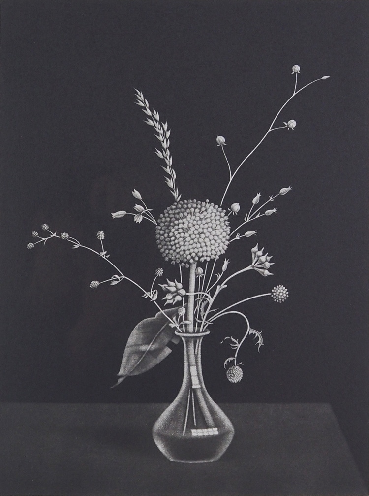 長谷川潔 「瓶に挿した種草」 | | アトリエ・ブランカ