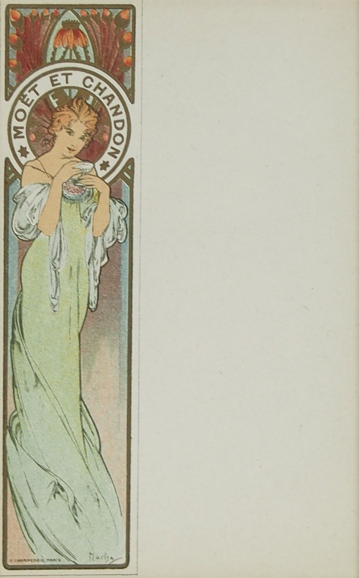 アルフォンス・ミュシャ 「モエ・エ・シャンドンのメニュー・VI