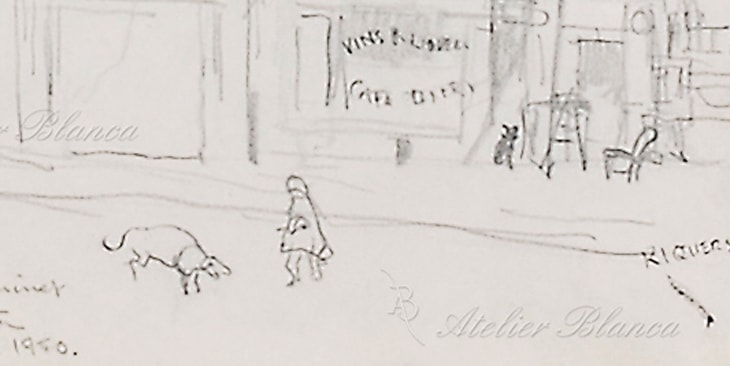 藤田嗣治 「エドガー・キネ大通り」（ホテル・エドガー・キネ