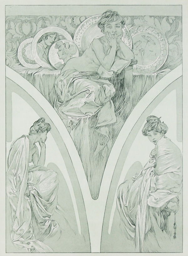 アルフォンス・ミュシャ 「装飾人物集・PL. 1」 ※ご商談中