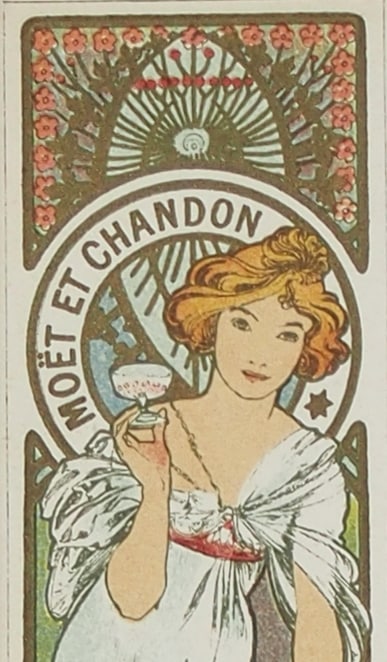 アルフォンス・ミュシャ 「モエ・エ・シャンドンのメニュー・VII