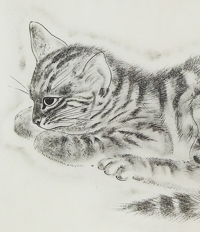 藤田嗣治、縁起の良い巨匠の作品「Alaciel」レゾネ・コロタイプ、サイン入り 藤田嗣治、縁起の良い巨匠の作品「Alaciel」レゾネ・コロタイプ