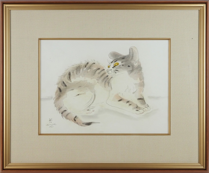 藤田嗣治 「猫（縞三毛）」 | | アトリエ・ブランカ