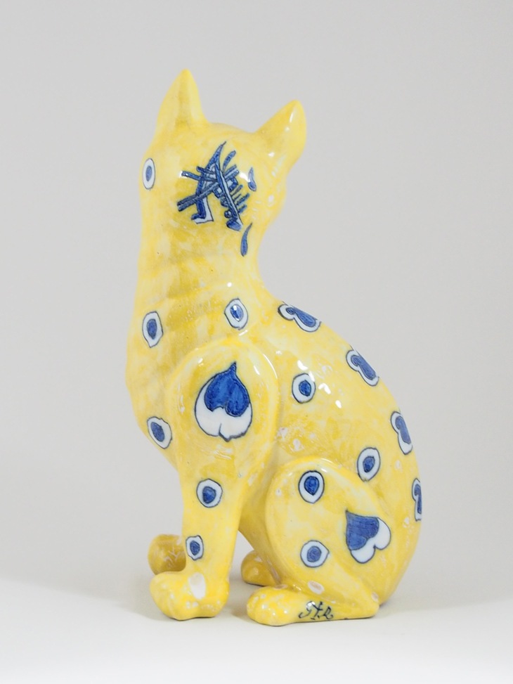 けい様　お取り置き中　自作絵画　黄色いソファ　猫とネズミの絵　買い物帰り 13285a-002.jpg