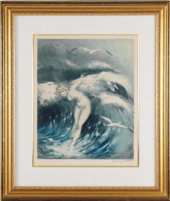 ルイ・イカール 波のヴィーナス ダークブルー 1931年 Louis Icart ルイ・イカール 波のヴィーナス ダークブルー 1931年 Louis