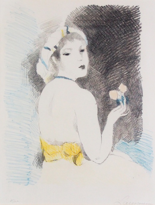 絵画 マリーローランサン デッサン マリー・ローランサンの油絵の買取