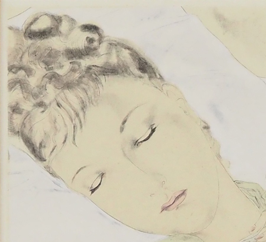 藤田嗣治 「眠り・扉絵 『面影との闘い』p.1」 | | アトリエ・ブランカ