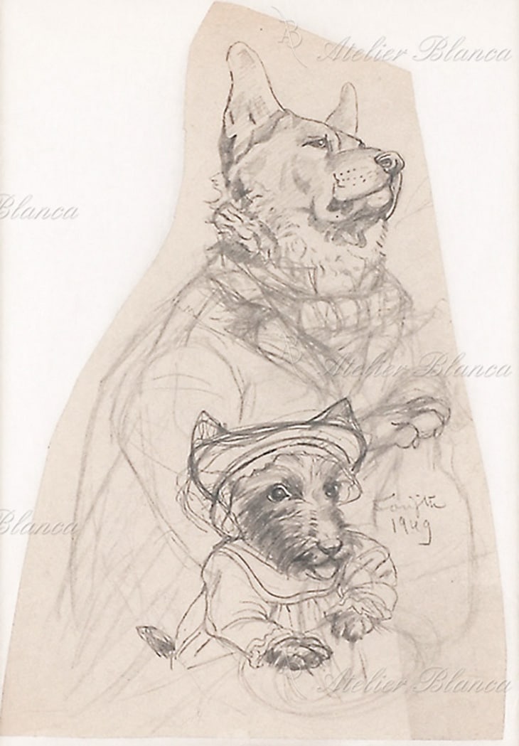 藤田嗣治 「犬『動物宴』より」 | | アトリエ・ブランカ