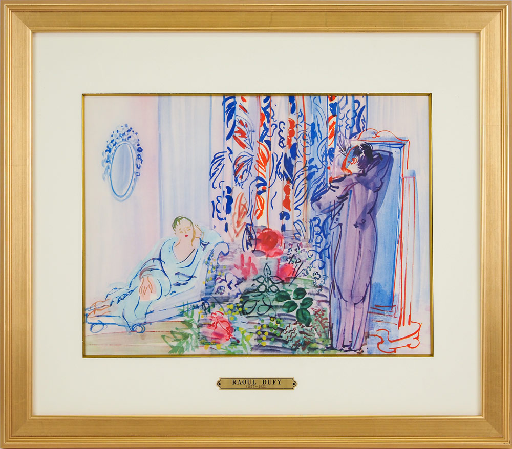 日*1様 ラウル・デュフィ　「リベラシオンのメニュー」　絵画 日*1様 ラウル・デュフィ 「リベラシオンのメニュー」 絵画