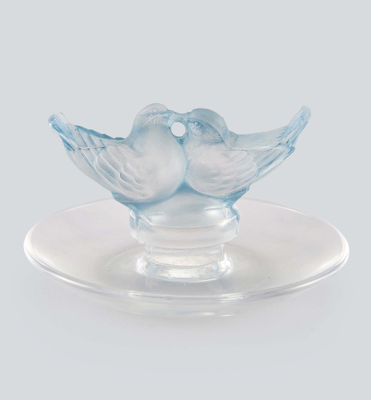 ラリック LALIQUE ドゥコロンブ Deux Colombes リングトレイ Lot0013】リングトレイ：DEUX COLOMBES - ラリック | 第5113回