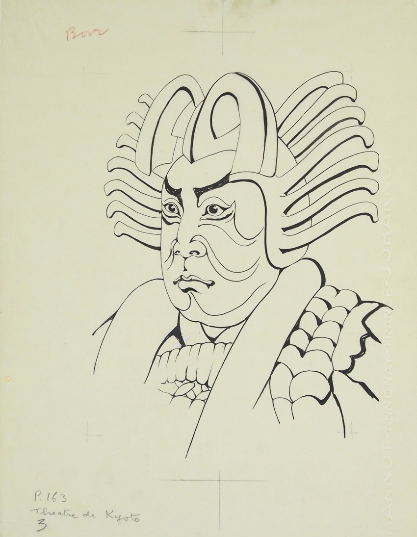 藤田嗣治 「歌舞伎役者」（素描） | | アトリエ・ブランカ