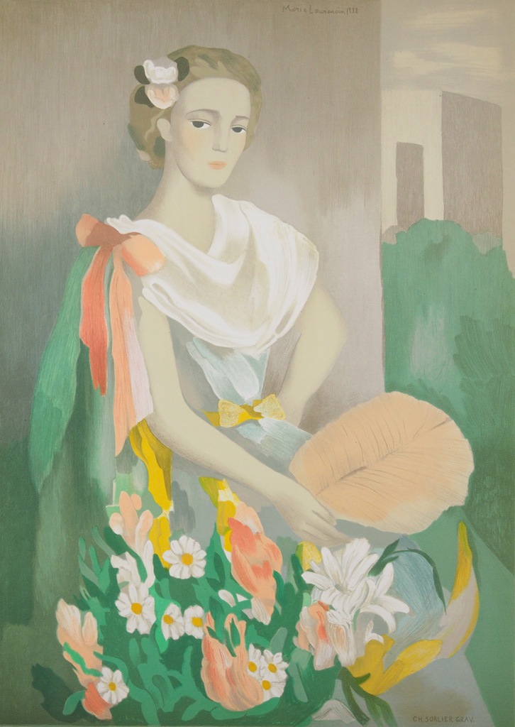 真作保証 マリー・ローランサン（Marie Laurencin） リトグラフ、手