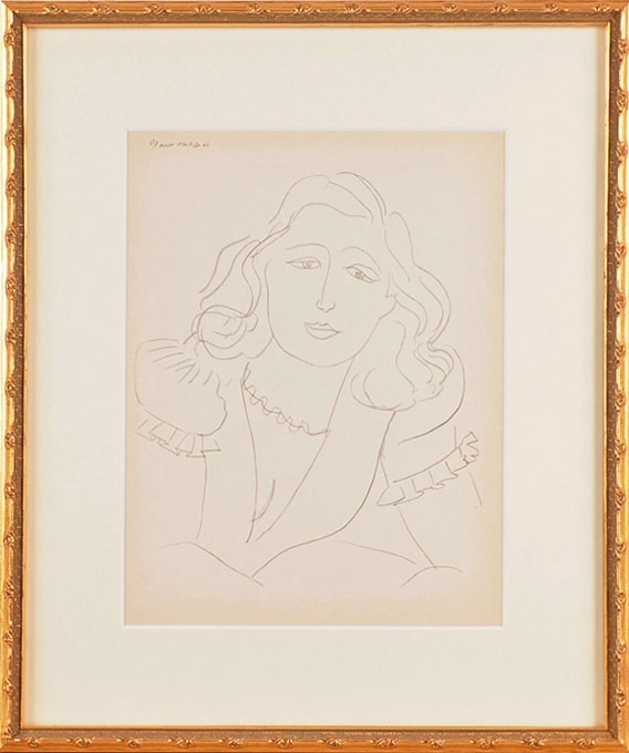 【真作】アンリ・マティス「女性の肖像」リトグラフ 版画 絵画 抽象画 アンリ・マティス 「DESSINS・O-7（女）」 | | アトリエ・ブランカ