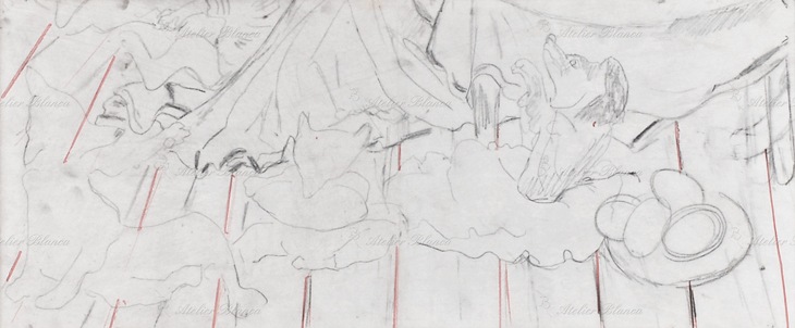 藤田嗣治 「キツネ（四匹の） 『ラ・フォンテーヌ頌』より