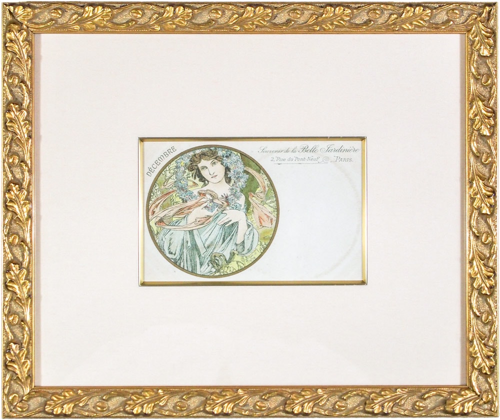 アルフォンス・ミュシャ 「12月・Decembre・Belle Jardiniere