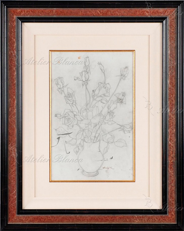 ◇◇藤田嗣治の傑作 【薔薇を持つ少女】版画 Foujita ◇◇（