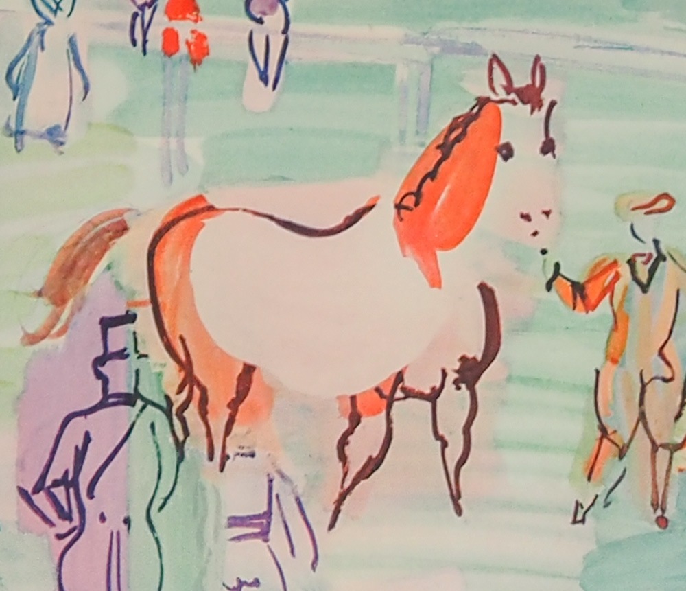 ラウル・デュフィ「アスコット競馬場・王室敷地」、希少画集画、状態良好 ラウル・デュフィ「アスコット競馬場・王室敷地」、希少画集画
