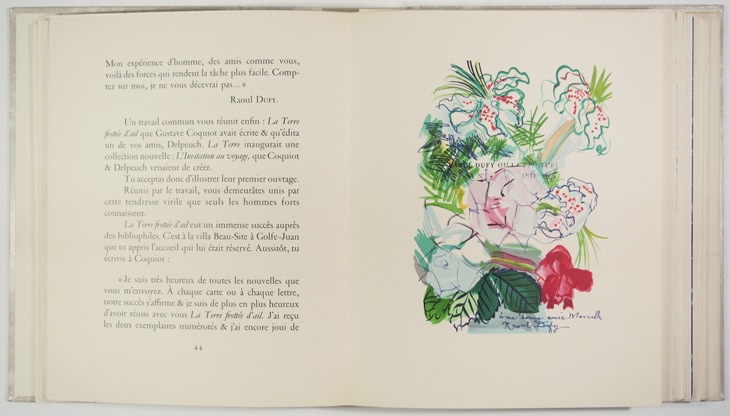 RRラウル デュフィの「画家への手紙」リトグラフ　「ルノワールに捧ぐ」本物保証 RRラウル デュフィの「画家への手紙」リトグラフ 「ルノワールに