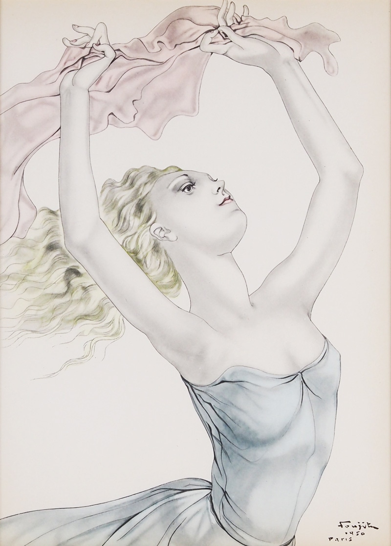 藤田嗣治 「ピンクのスカーフのダンサー」 | | アトリエ・ブランカ