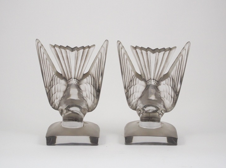 ルネ・ラリック R.LALIQUE 彫像 「Hirondelle」 燕 ツバメ