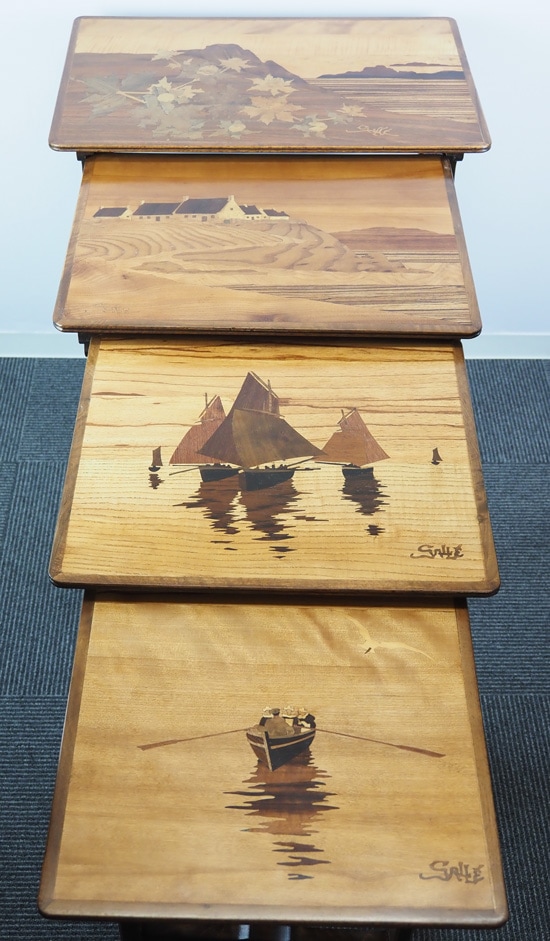 エミール・ガレ 「風景文四段ネストテーブル」 | | アトリエ・ブランカ