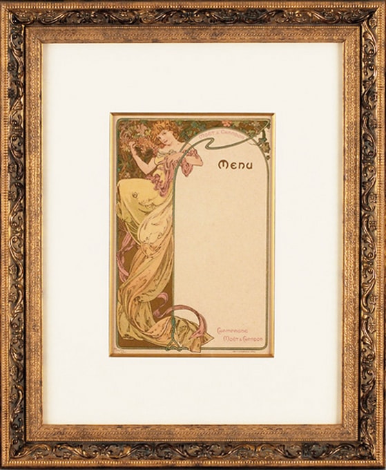 アルフォンス・ミュシャ 「モエ・エ・シャンドンのメニュー・III