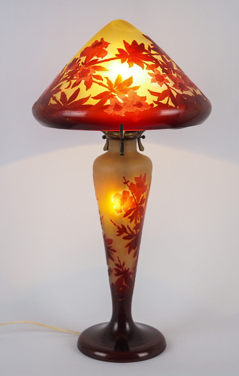 専用　エミール・ガレ　ランプ　高さ約48㎝　東さ7-0802③ 専用 エミール・ガレ ランプ 高さ約48㎝ 東さ7-0802③ 専用