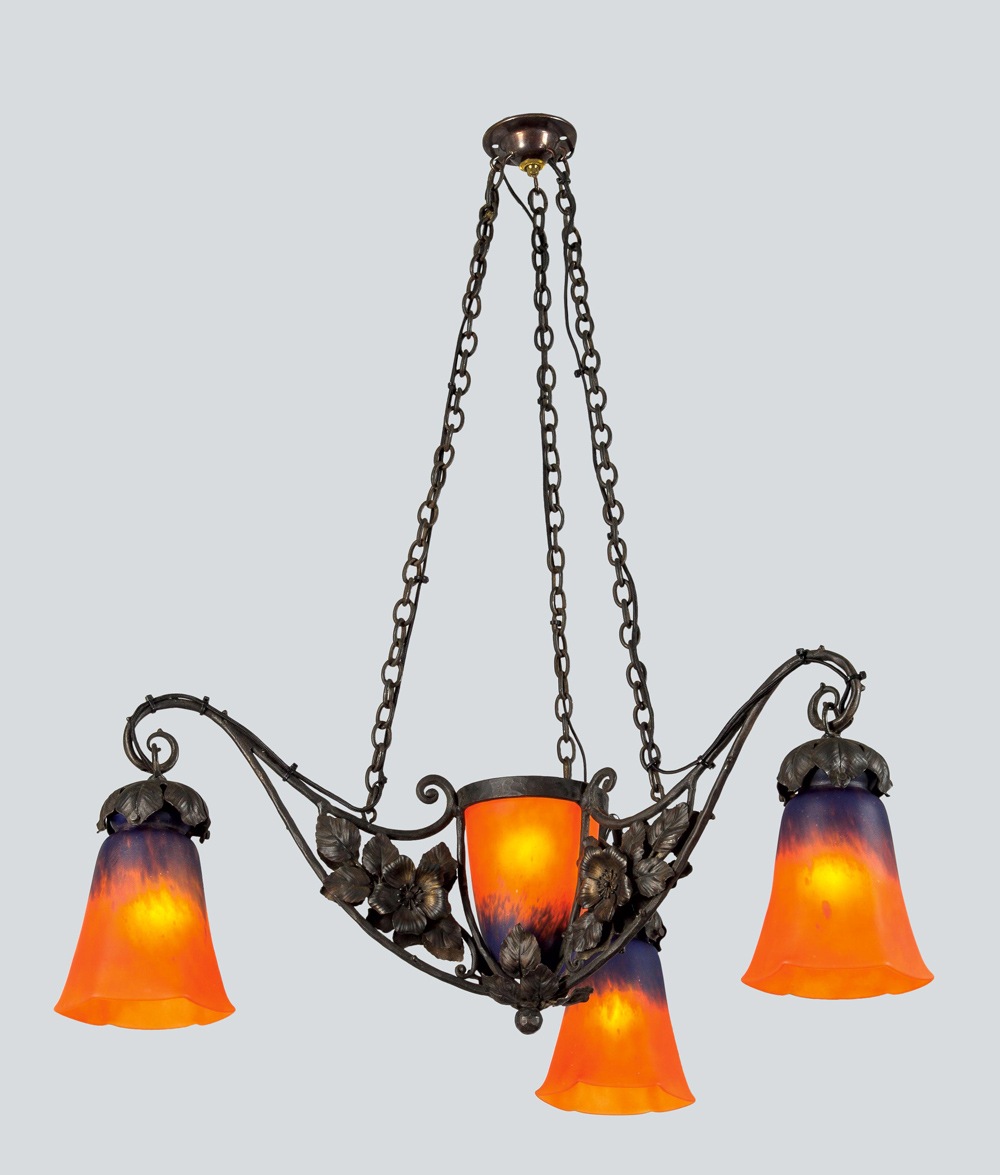 シュナイダー兄弟 「四灯式天吊灯（橙）」 | | アトリエ・ブランカ