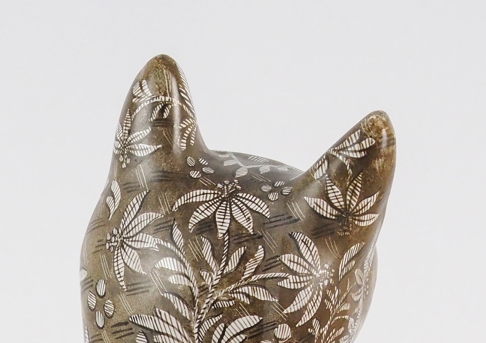 エミール・ガレ 「猫型置物（緑）」 | | アトリエ・ブランカ