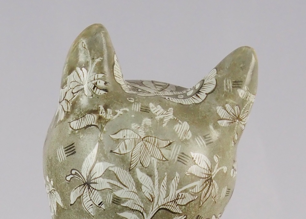 エミール・ガレ 「猫型置物（青）」 | | アトリエ・ブランカ