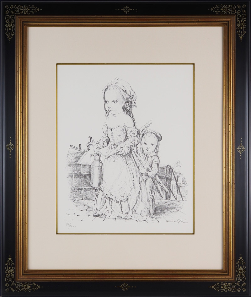 藤田嗣治 「パンとミルクポットを持つ子供たち」 | | アトリエ・ブランカ