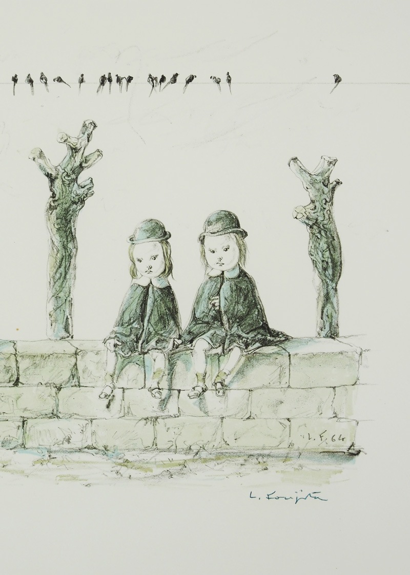 藤田嗣治 「つばめと子供たち」 | | アトリエ・ブランカ