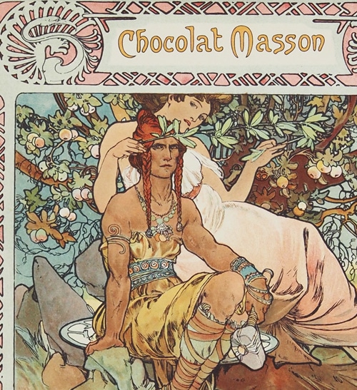 アルフォンス・ミュシャ【ショコラ・マッソン/ショコラ・メキシカンのカレンダー3】 アルフォンス・ミュシャ【ショコラ・マッソン/ショコラ