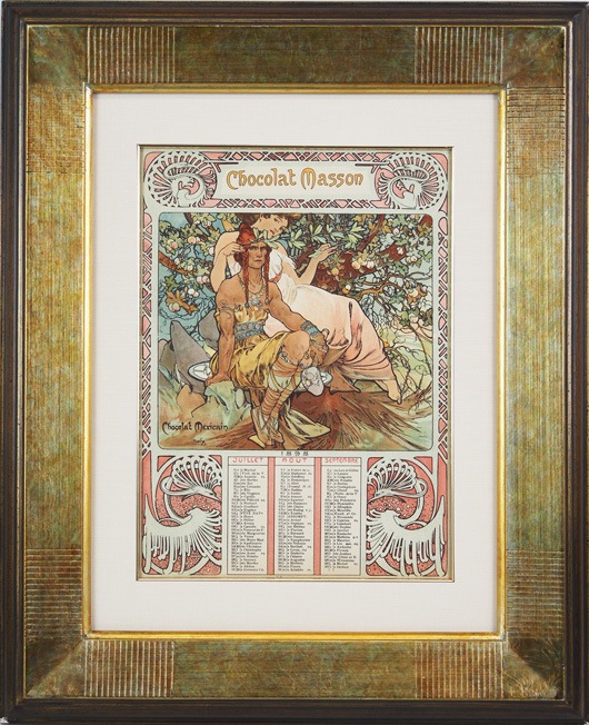 アルフォンス・ミュシャ、〈ショコラ・マッソン〉：1897年のカレンダー アルフォンス・ミュシャ、〈ショコラ・マッソン〉：1897年の