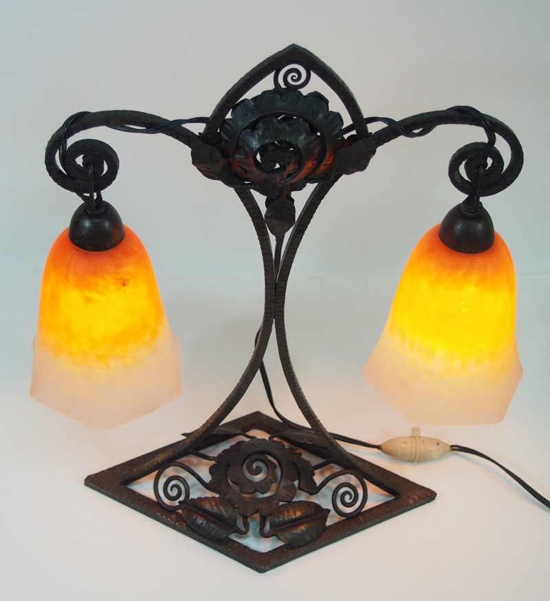 シュナイダー兄弟 「双灯テーブルランプ（橙）」 | | アトリエ・ブランカ 