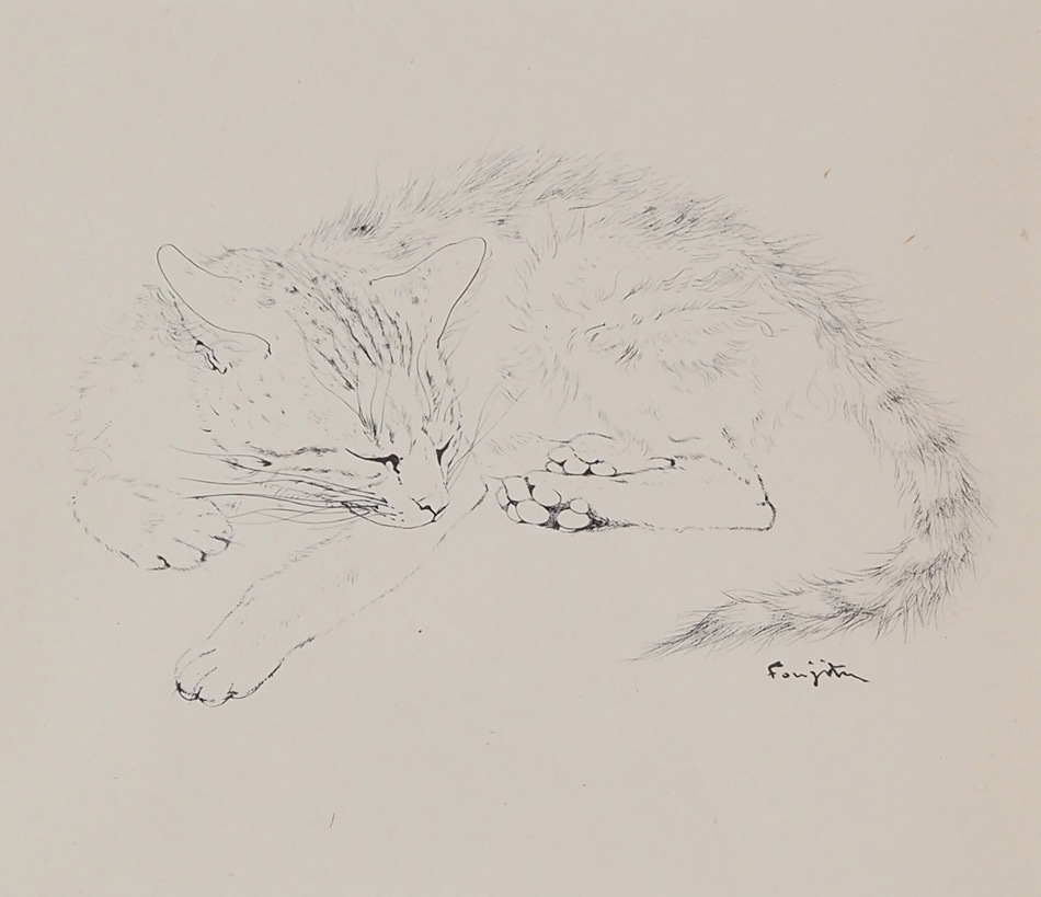藤田嗣治 ネコ 猫 ねこ リトグラフ 藤田嗣治 ネコ 猫 ねこ リトグラフ 藤田嗣治（レオナール藤田