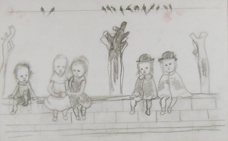 藤田嗣治 「つばめと子供（小）」 | | アトリエ・ブランカ