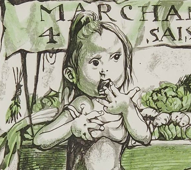 藤田嗣治 「野菜売り」 | | アトリエ・ブランカ