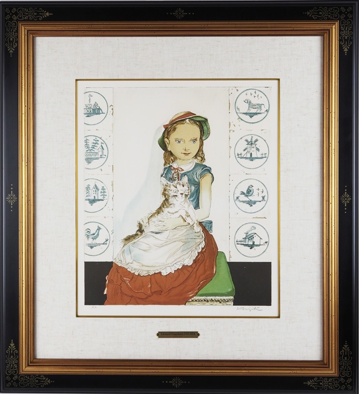 藤田嗣治 「猫を抱いて座る少女」 | | アトリエ・ブランカ