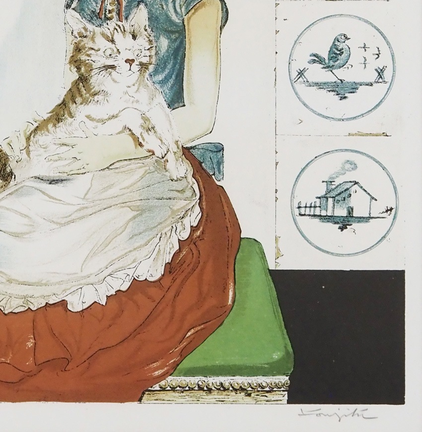 藤田嗣治 「猫を抱いて座る少女」 | | アトリエ・ブランカ