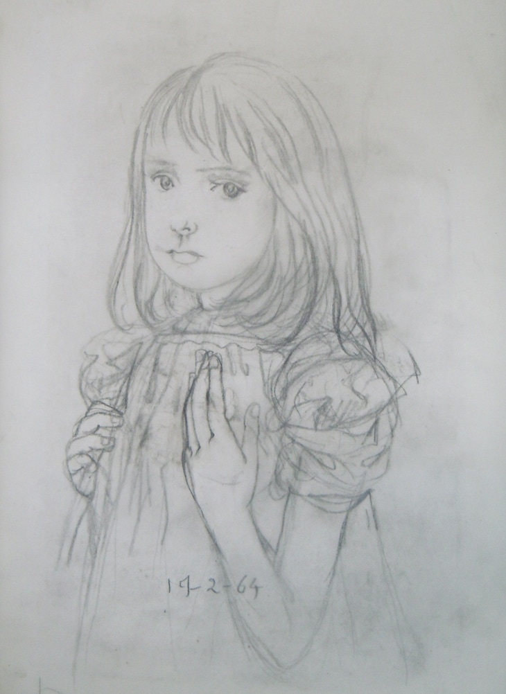 藤田嗣治 「少女（長い髪の）」 | | アトリエ・ブランカ