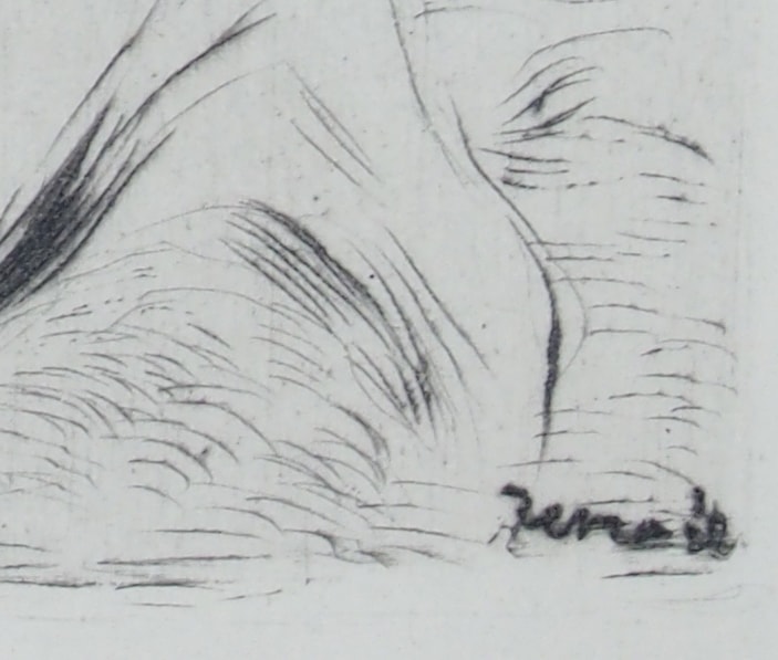 ルノワール 「ベルヌヴァルの海岸で」1892年 エッチング 額入 P=A・ルノワール 「ベルヌヴァルの海岸で」 | | アトリエ・ブランカ