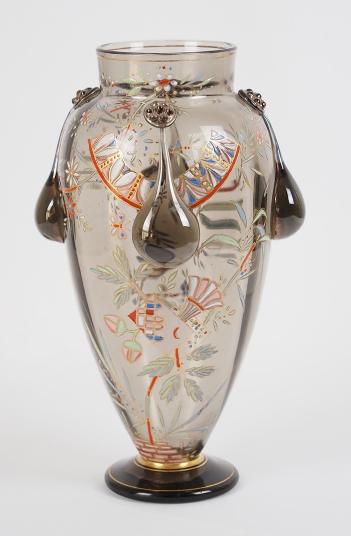 エミールガレ Emile Galle 花瓶 アンティーク 工芸品 Emile Galle ガレ エナメル 花瓶 1800年後半 | 古美術ささき